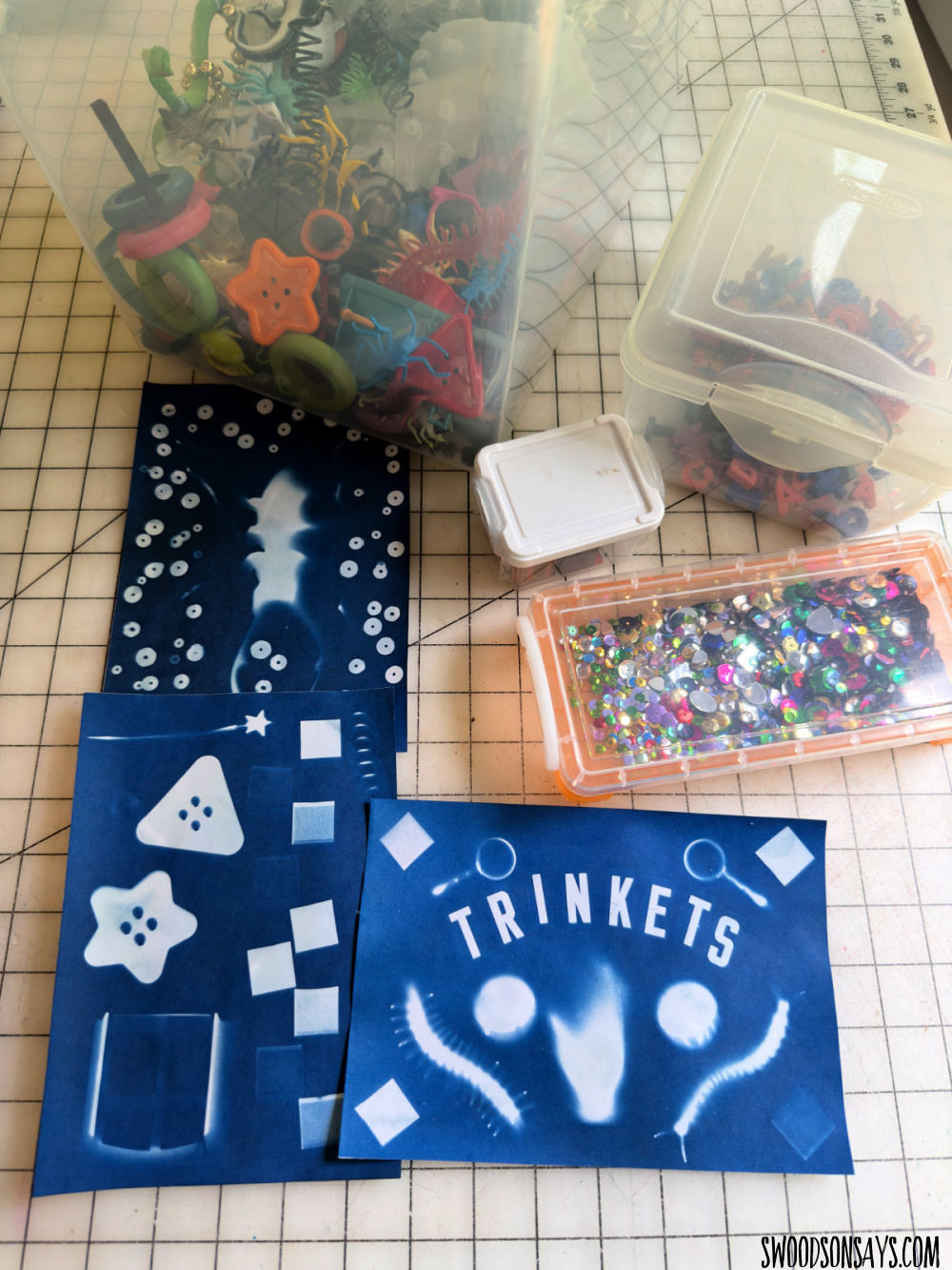 cyanotype plastic junk
