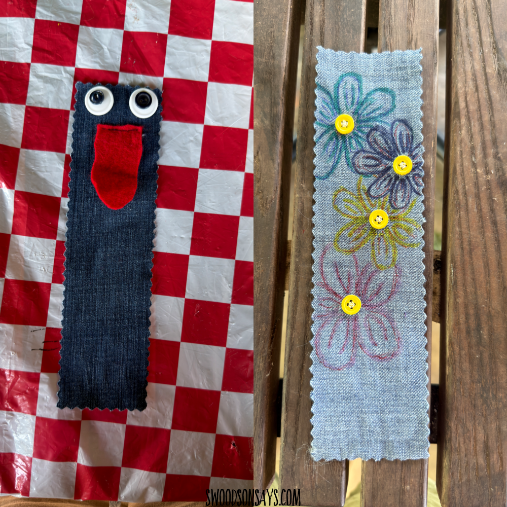 easy button craft idea upcycled denim