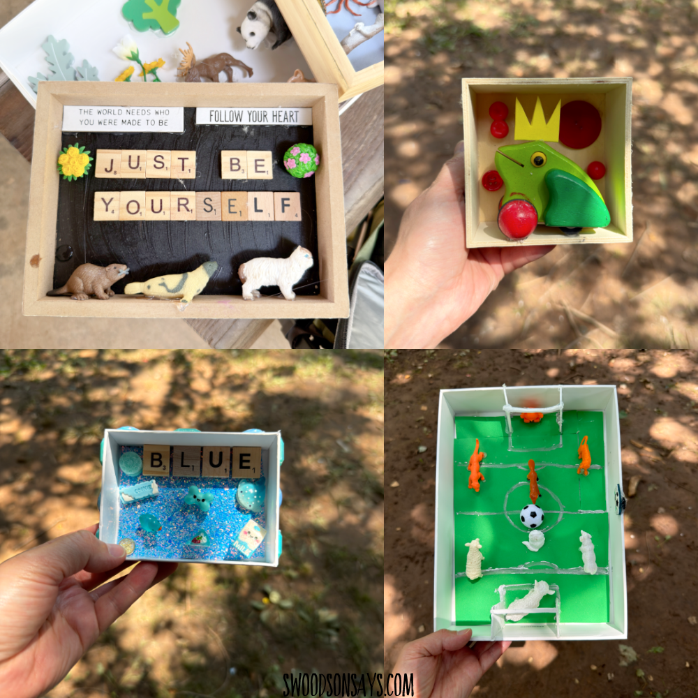 tiny toys into 3d assemblages