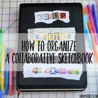 How to organize a group collaborative sketchbook for kids