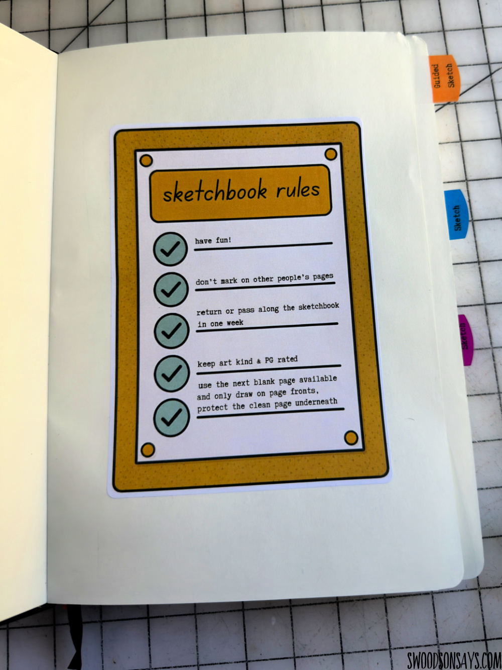 group sketchbook rules